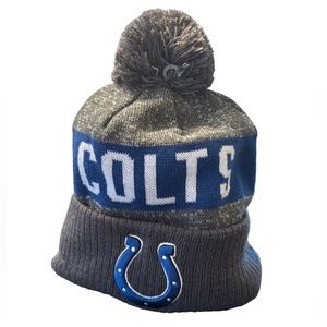 Blue and light grey Indianapolis Colts knit cap